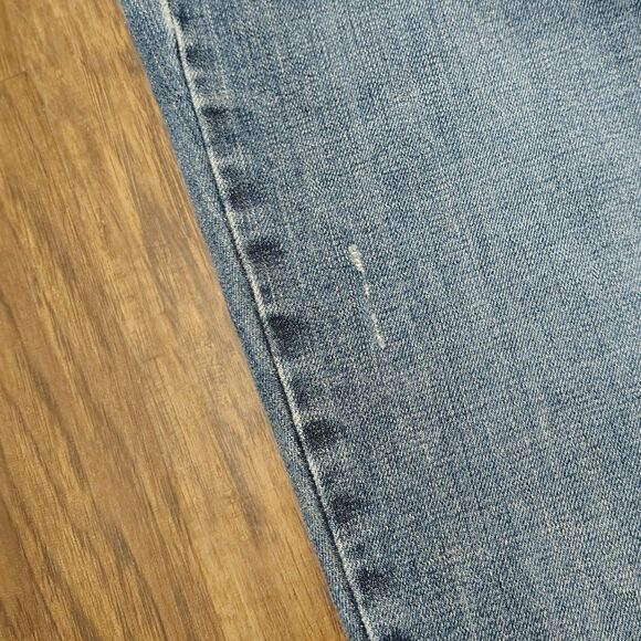 Levi's 515 Boot Cut Sz 16 Women's Mid Rise Stretchy Solid Medium Wash Jeans - Picture 6 of 7